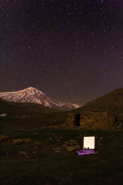  عکس اسمان کویر در شب