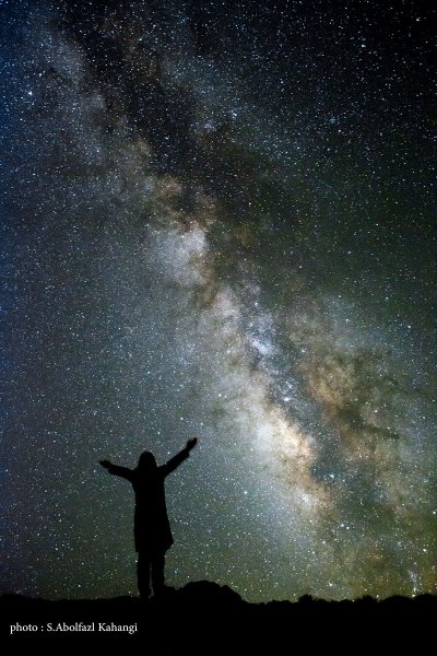  عکس اسمان کویر در شب