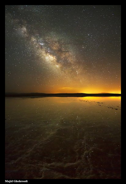  عکس اسمان کویر در شب