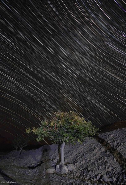  عکس اسمان کویر در شب