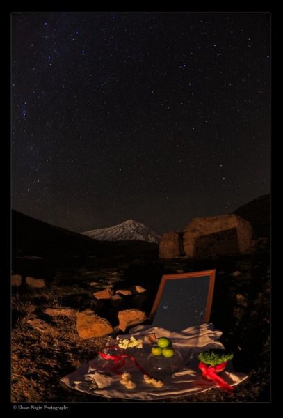  عکس اسمان کویر در شب