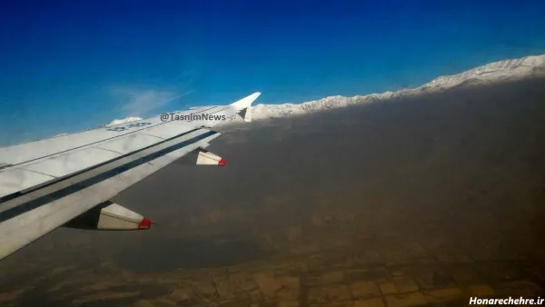  عکس از پنجره هواپیما در شب تهران