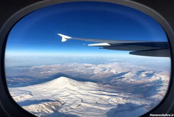  عکس از پنجره هواپیما در شب تهران