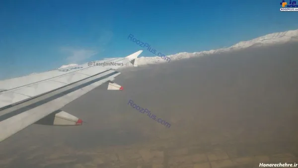  عکس از پنجره هواپیما در شب تهران