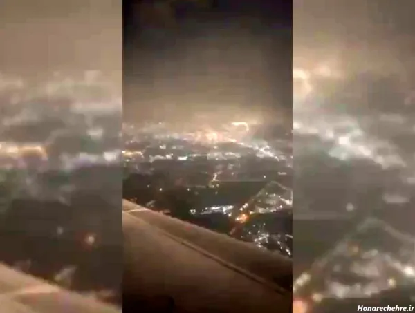  عکس داخل هواپیما در شب