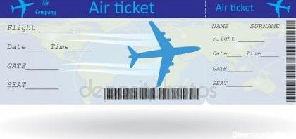  عکس بلیط هواپیما فیک