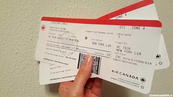  عکس بلیط هواپیما فیک