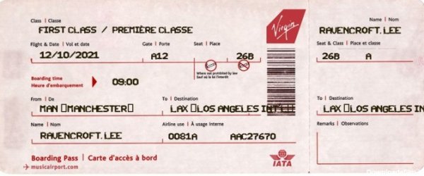  عکس بلیط هواپیما خارجی