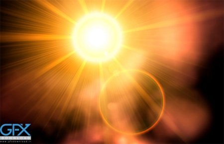 عکس اسمان با خورشید