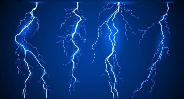  عکس رعد و برق قرمز