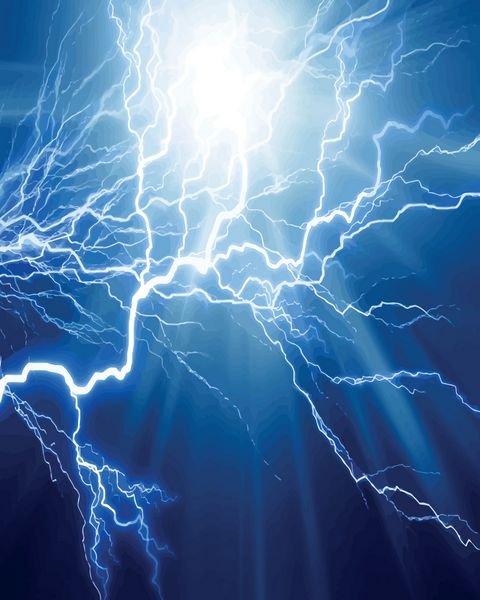 عکس رعد و برق زرد