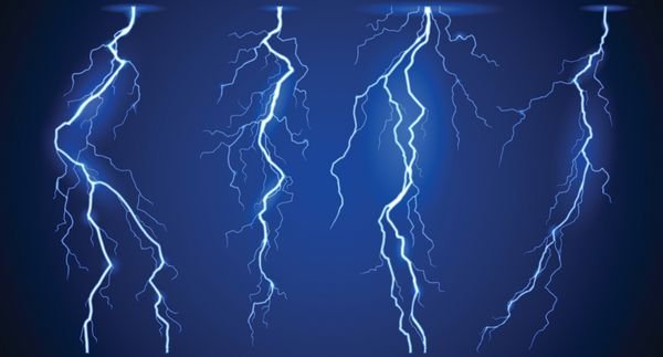  عکس رعد و برق زرد