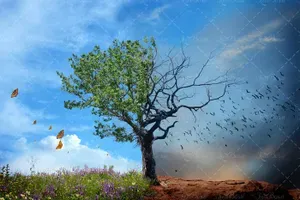  عکس چمن و درخت