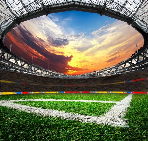  عکس زمین فوتبال با بازیکنان