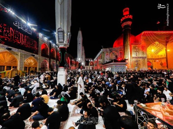  عکس حرم امام علی در شب