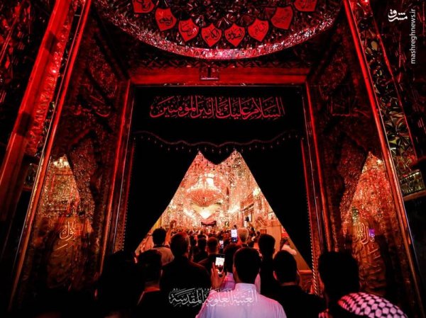  عکس حرم امام علی در شب