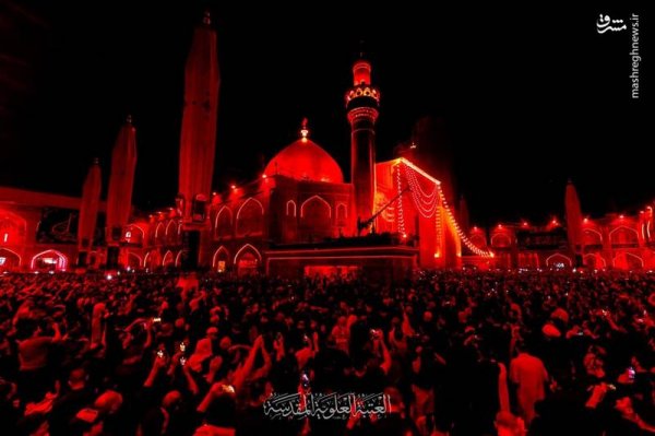  عکس حرم امام علی در شب