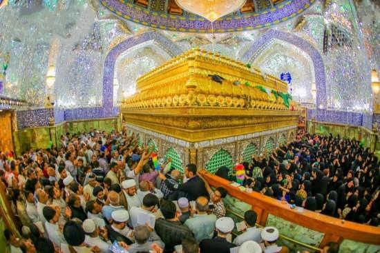  عکس حرم امام علی با نوشته