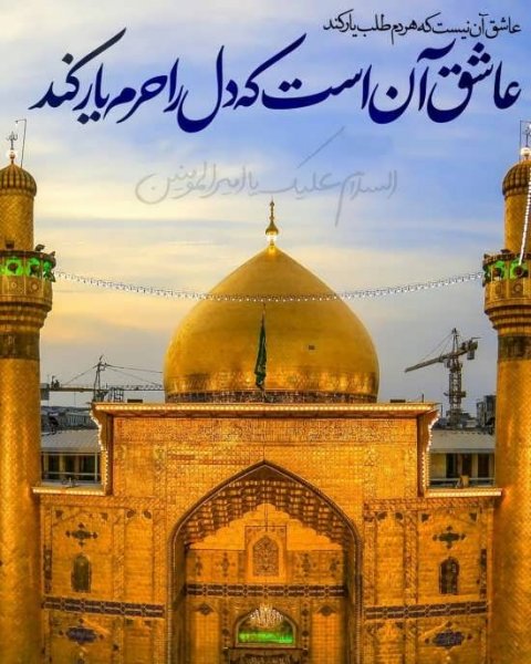  عکس حرم امام علی با نوشته