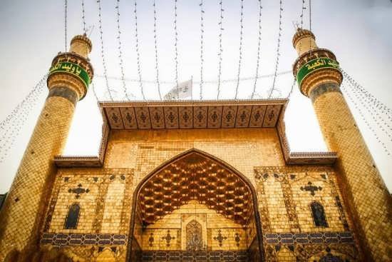  عکس حرم امام علی با نوشته