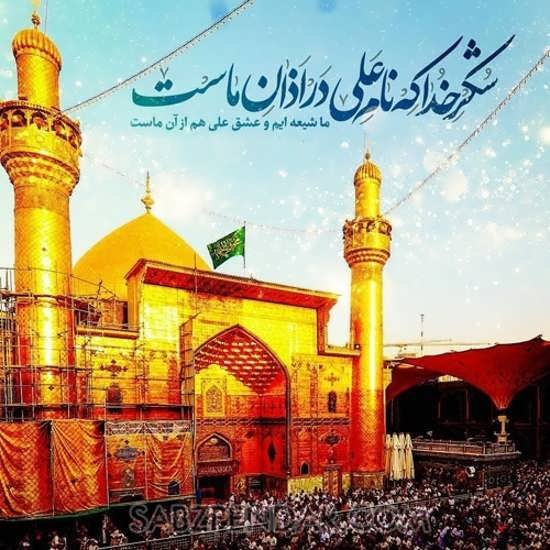  عکس حرم امام علی با نوشته