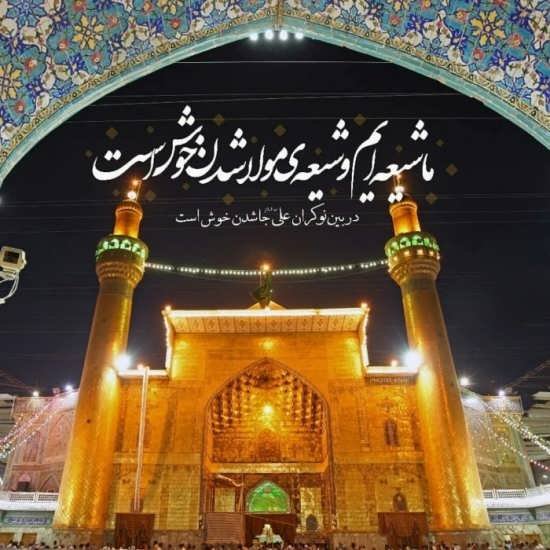  عکس حرم امام علی با نوشته