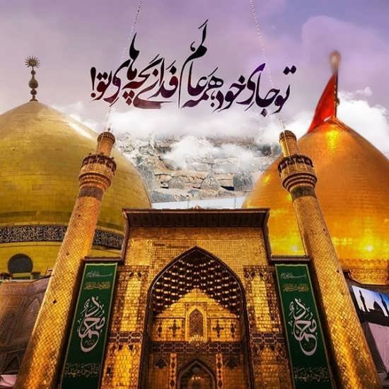  عکس حرم امام علی با نوشته