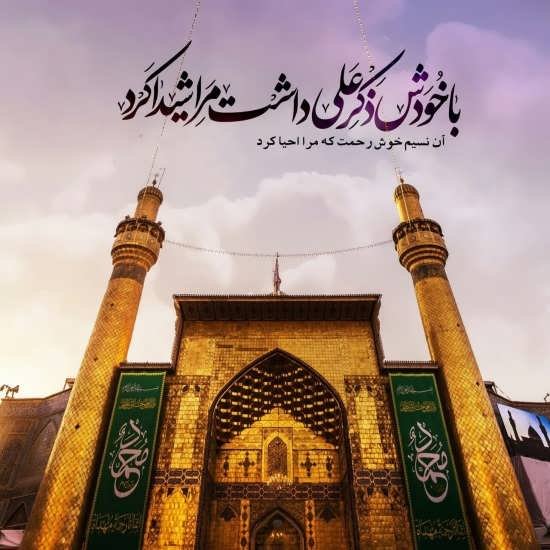  عکس حرم امام علی با نوشته