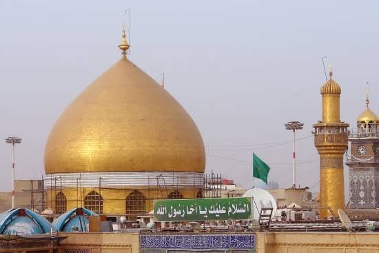  عکس حرم امام علی با نوشته
