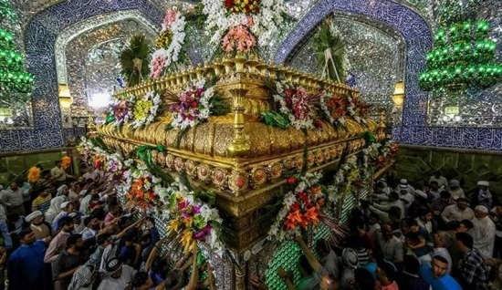  عکس حرم امام علی با نوشته