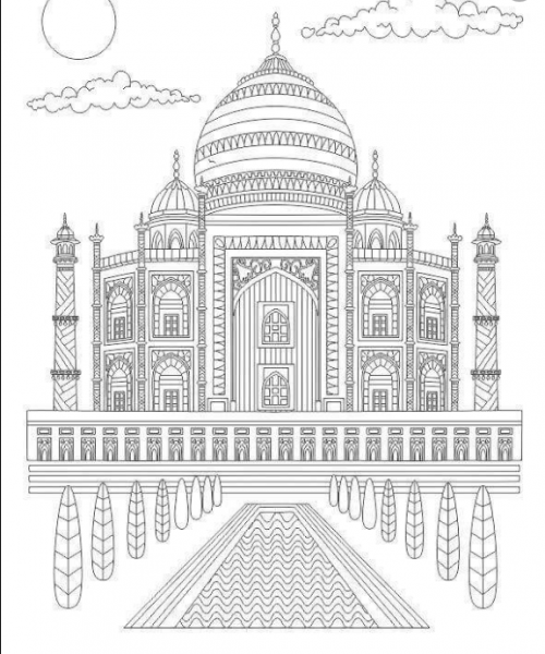  عکس مسجد برای رنگ آمیزی