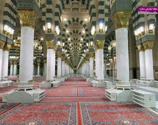  عکس مسجد النبی نمای داخلی