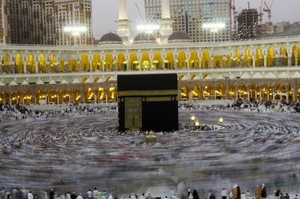 عکس مسجد النبی در شب