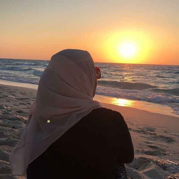  عکس پروفایل دختر با حجاب کنار دریا