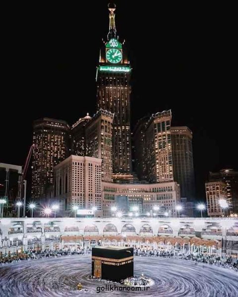  عکس خانه خدا در شب