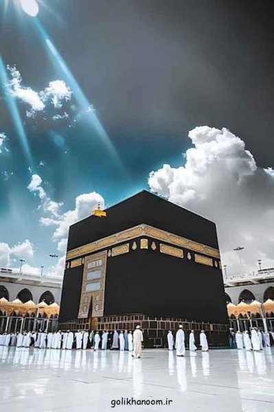  عکس خانه خدا در شب