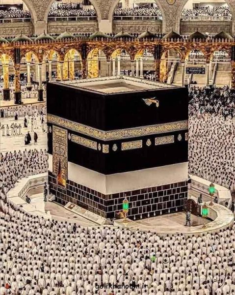  عکس خانه خدا در شب