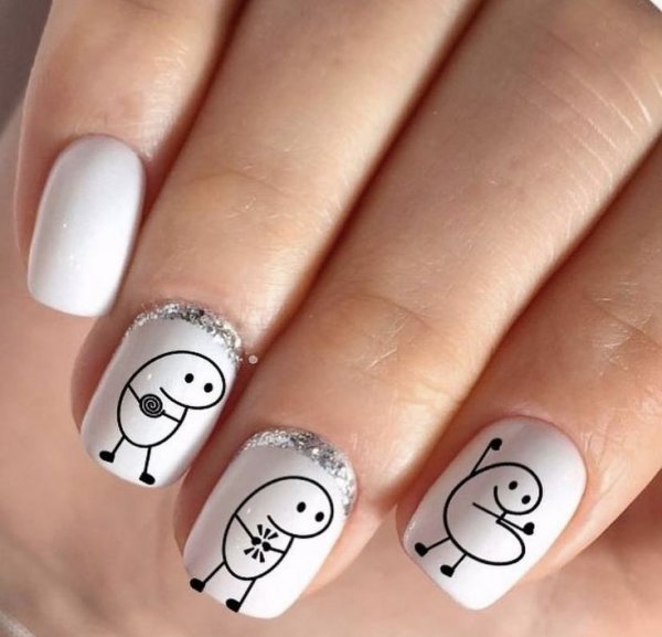  طرح ناخن مینیمال عروسکی
