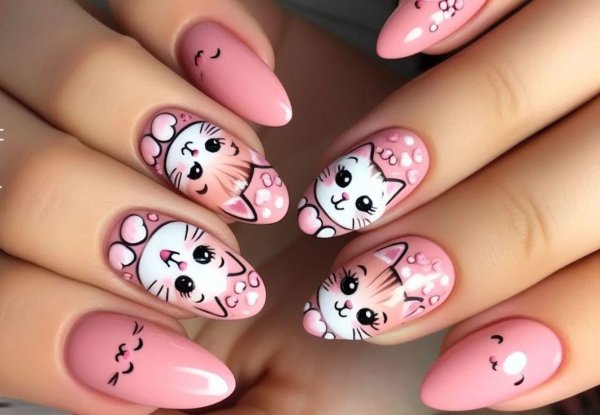  طرح ناخن مینیمال عروسکی