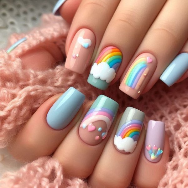  طرح ناخن مینیمال عروسکی