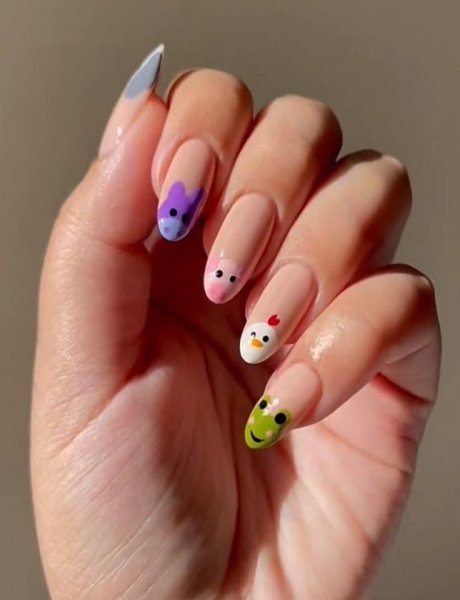  طرح ناخن مینیمال عروسکی