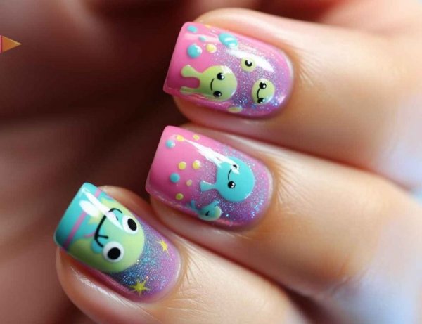  طرح ناخن مینیمال عروسکی