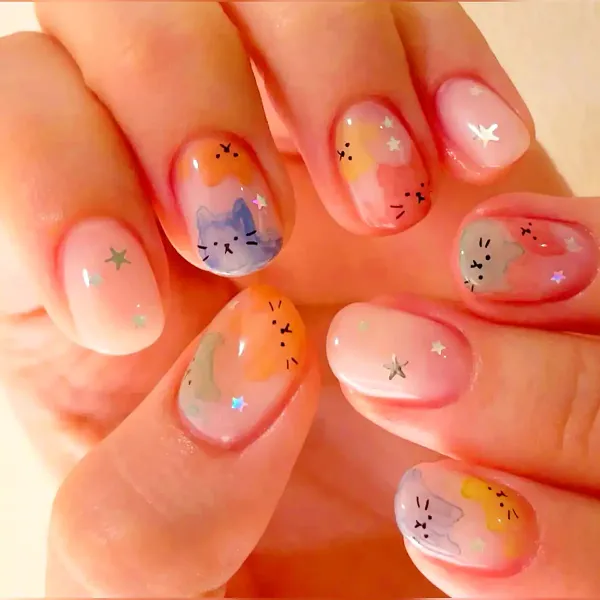  مدل ناخن مینیمال کوتاه