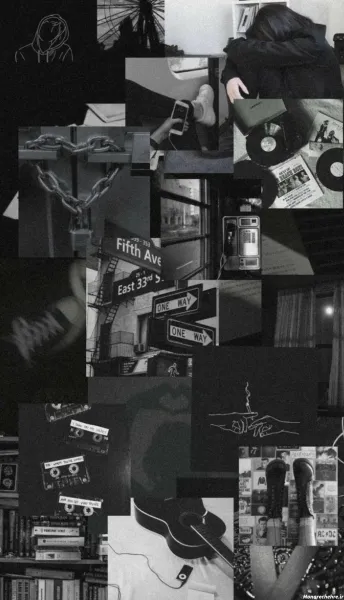 پس زمینه غمگین مشکی دخترانه