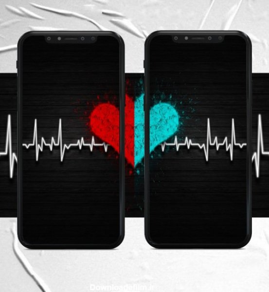  تصویر زمینه ست قلب نصفه