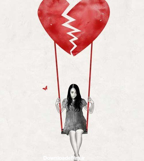پروفایل عکس قلب شکسته دختر