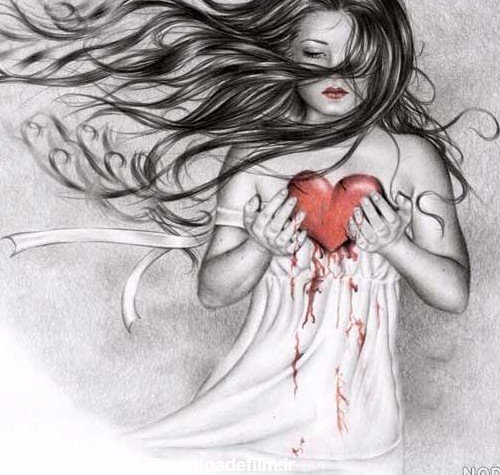  پروفایل عکس قلب شکسته دختر