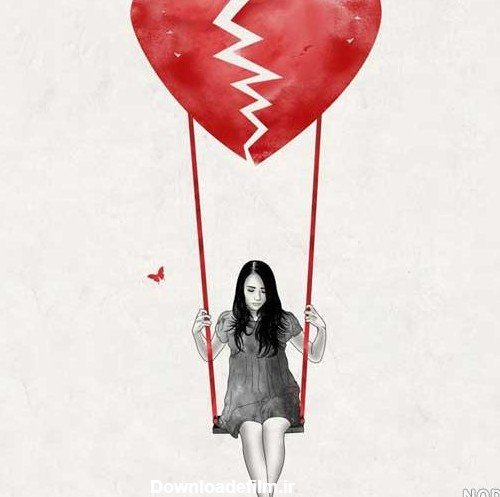  پروفایل عکس قلب شکسته دختر