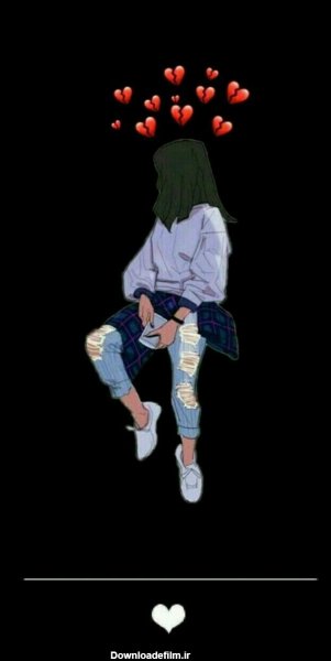  پروفایل عکس قلب شکسته دختر