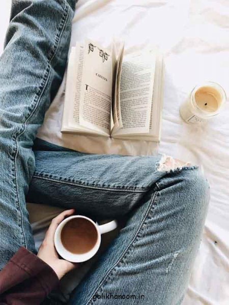  عکس پروفایل کتاب و گل و قهوه